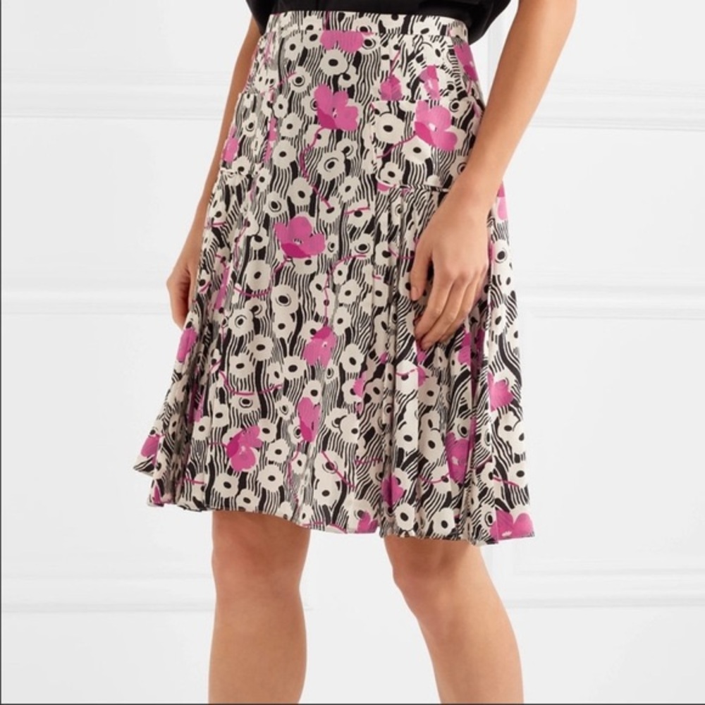 Valentino Floral Silk Skirt